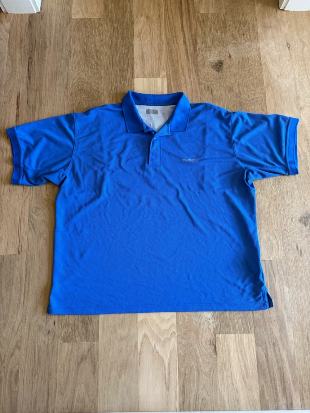 Columbia PFG Fishing Shirt XXL Blue Vented Omni Shade Performance